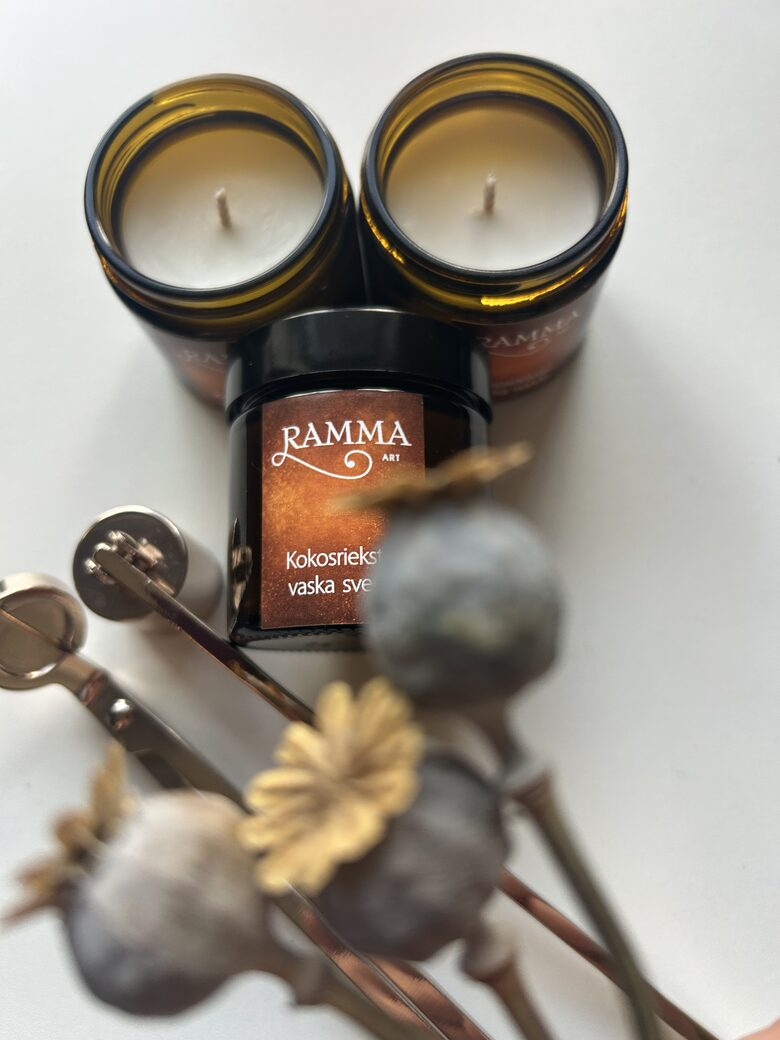 Svece Amber stikla  burciņā 50ml